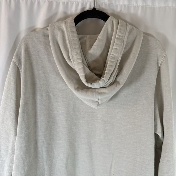 OuterKnown Hoodie Men's Large White Pockets Snap Neck Pullover Hooded - Picture 14 of 16